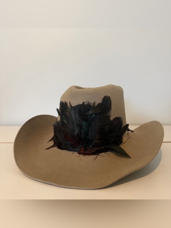 Smithbilt Hats Other - Smithbilt Hats Tan Light Grey Felt Material Cowboy Hat Nomad 7 1/4 size